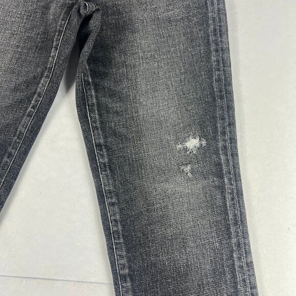 Moussy Vintage Jeans Women's 30x26* Mid Rise Skinny Crop Black Distressed Denim - Picture 3 of 16